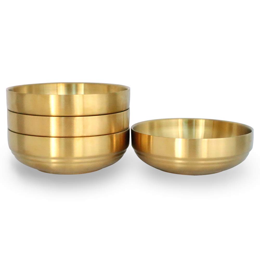 Plat à sauce inox doré 12 cm Lot de 4 coupelles rondes pour table