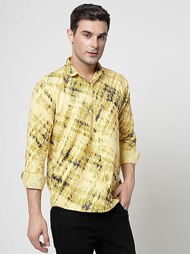 Image of ELYYORK Adwyn Peter Men's Cotton Printed Regular Fit Casual Shirt |Full Sleeve Shirt for men|shirt for men|men's shirt
