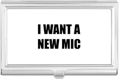 I Want A New Mic Business Card Holder Case Pocket Box Wallet