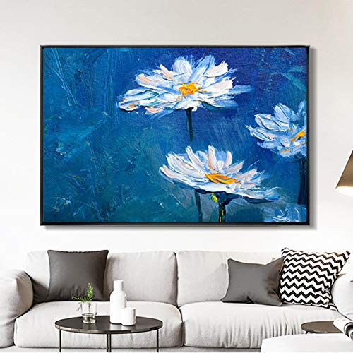 絵画　ブルーデイジー Amazon｜絵画絵絵画インテリアプリントブルーデイジーポスター花
