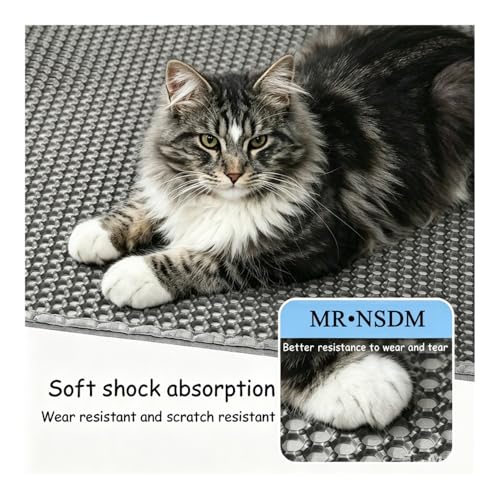 Tapis de litière pour chat double couche pour un salon propre - 4