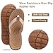 KuaiLu Casual Flip Flops for Women Comfortable Yoga Mat Arch Support Cushion Leather Slides Summer Beach Pool Outfits Flats Walking Thong Sandals Slip on Travel Essentials Orthotic Shoes Nude Size 10