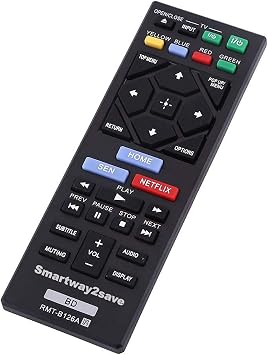 Replacement Sony RMT-B126A Blu-Ray Player Remote Control.