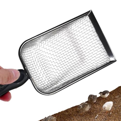 Fonney 猫用トイレ、猫用トイレスクープ | トイレすくい屋 うんちすくい屋 猫すくい - 深いシャベル ロングハンドル 金属うんちスクープ 砂フィルターシャベル 猫用