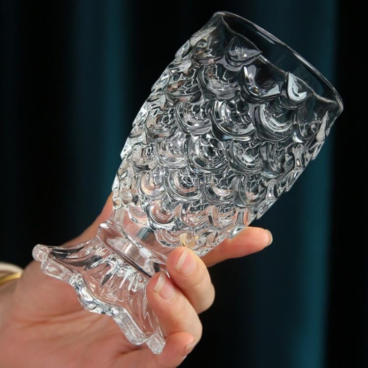 Image of Premium 280 ML Water & Juice Drinking Glasses Set of 6 Vintage Glassware Set for Juice, Cocktail, Mocktail,Whisky All Beverages Everyday Uses for Gift (6, MT-06)
