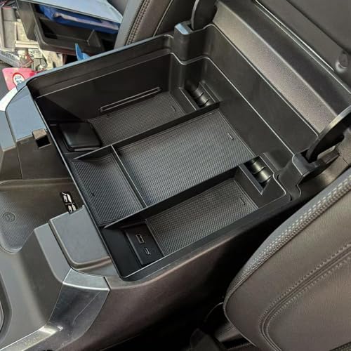 Zxiaochun Center Console Tray for 2022-2025 2026 Chevy Silverado/GMC Sierra 1500 and 2024-2026 Silverado/Sierra 2500/3500HD Accessories, Armrest Box storage Organizer (Fits Bucket Seat Console Only)