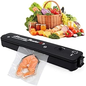 Boriva Food Saver One-Touch Automatic Vacuum Sealer Machine with 10 Sealing Bags with LED Indicator Lights for Dry And…