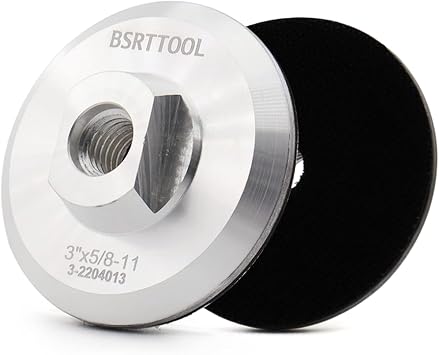 3 Inch Aluminum Backer Pad - Hook Loop Backing Pad 5/8"-11 Thread Angle Grinder Use 3 INCH