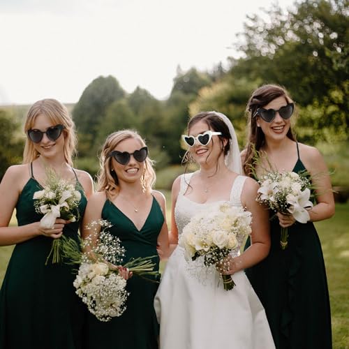 7 Pieces Heart Bachelorette Sunglasses Bride Bridesmaid Sunglasses For Wedding Bridesmaid Gifts2