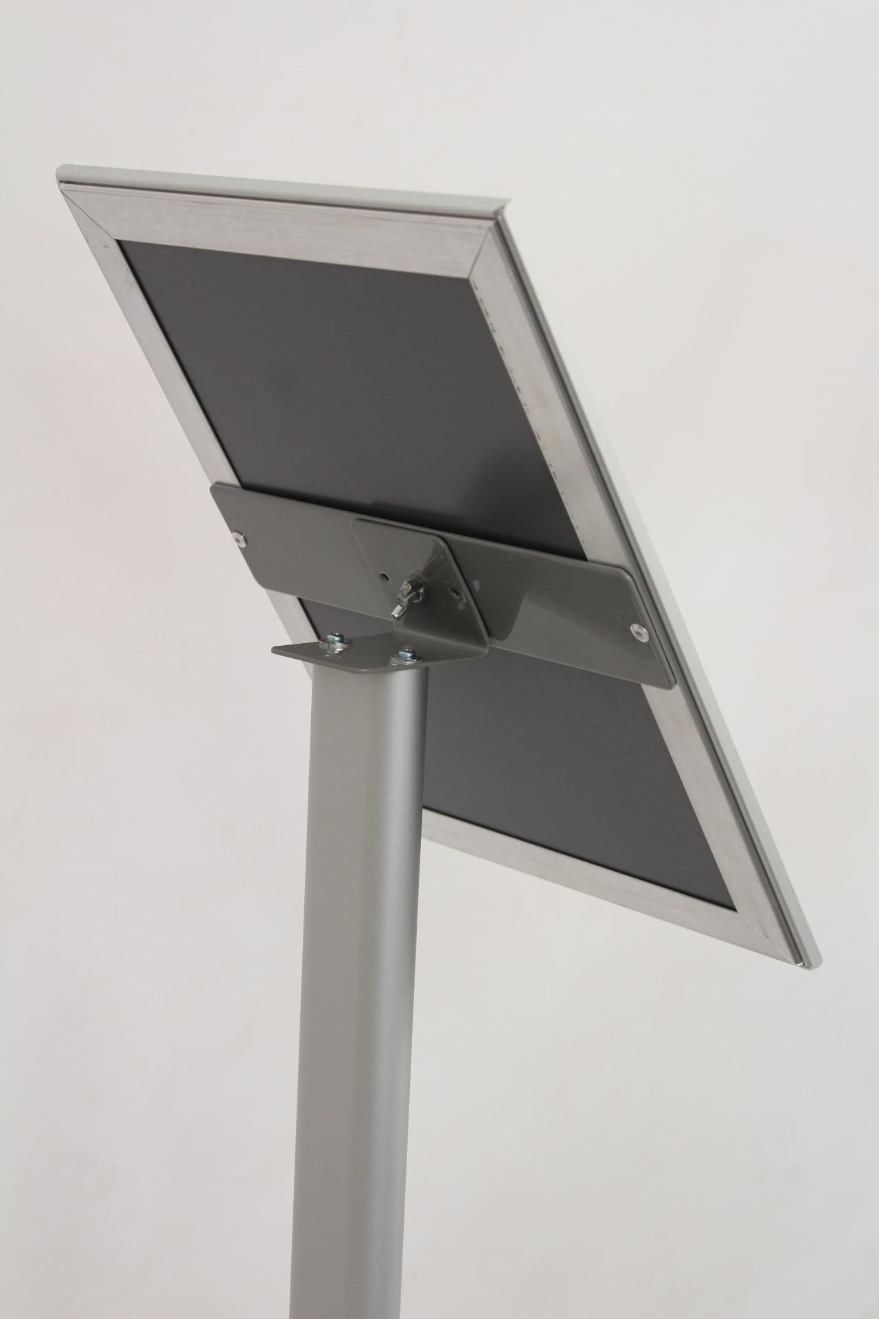 Infoständer, Silber, A4 | Informationsständer, Bodenständer aus Aluminium, Drehbarer Präsentationsständer, Posterständer, Plakatständer