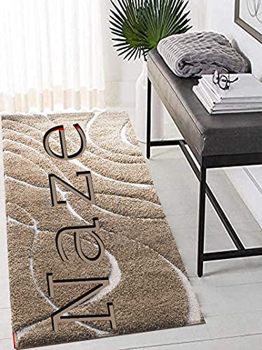 Image of Modern Fluffy Silky Micro Fiber Polyster Carpet /Runner for Bedroom, Study Room, Playing Room, Guest Room ETC 1.5x3 feet- C-42