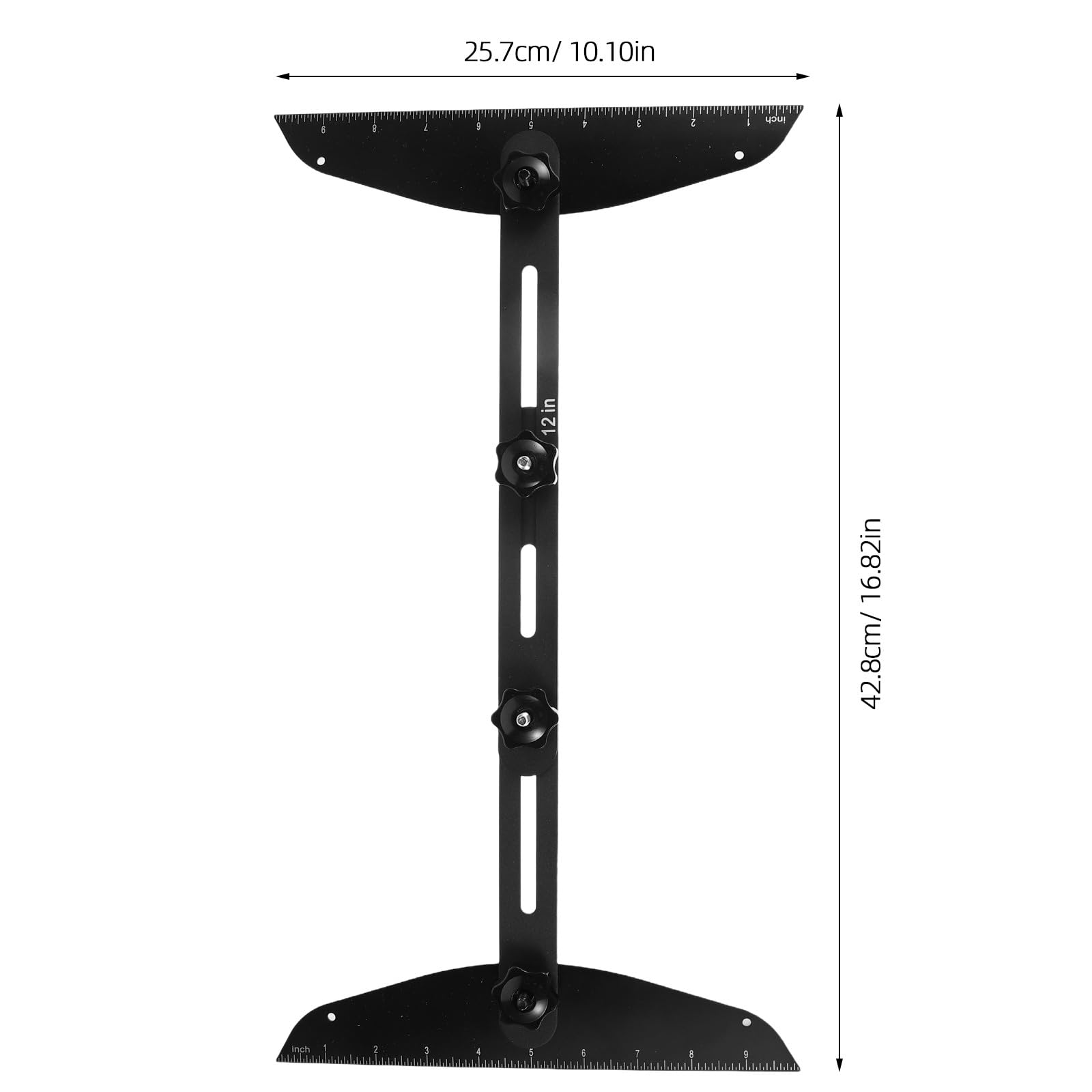 Toddmomy 1 juego de herramientas para medir peldaños de escaleras - Herramienta de medición de longitud de metal - Plantilla extensible de 11'' a 60'' para carpinteros, carpintería y