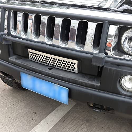 Image of Honeycomb Mesh Grill Spoiler Bumper Vent for Hummer H2 2003-2009, Front Bumper Vent Mesh Grille Cover, Front Grill Mesh Grille Grid Inserts Bezel Cover Panel, Car Front Bumper Trim