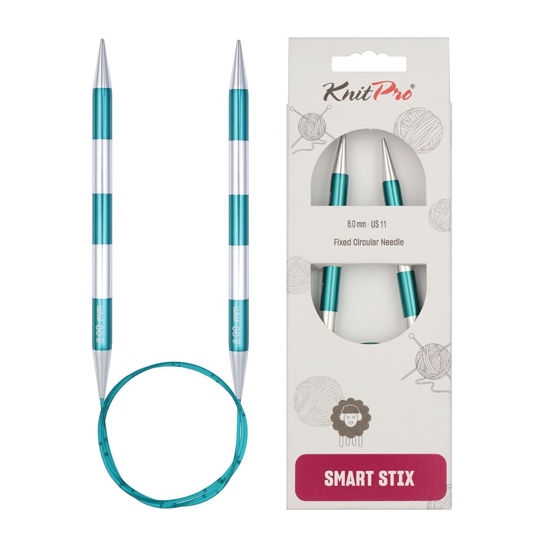 KnitPro Smartstix Fixed Circular Needles 32" (80cm) | 8.00mm