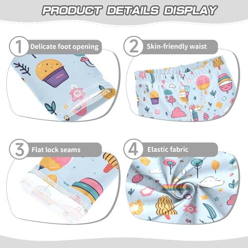 Ice Creams Girls Leggings Athletic Pants Tights Stretch Bottom3