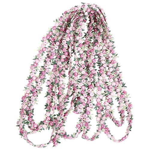 Artibetter 4. 5M Bordado de Encaje Floral Bordado Rosa Flor Apliques Costura...