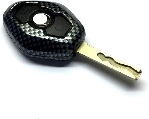 Miniatura 2 de GHXSport Funda de protección con patrón de fibra de carbono brillante para llave remota BMW Diamond E46 E39 E38 Z3 Z4 E83 E53