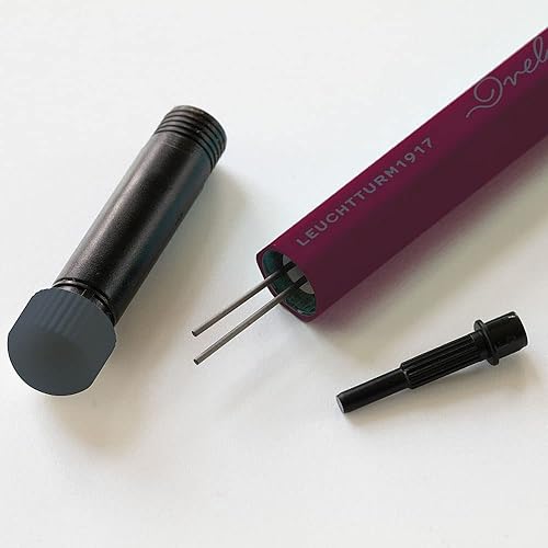 Miniatura 5 de LEUCHTTURM1917 - Lápiz mecánico Drehgriffel - Lápiz de escritura recargable con plomo de grafito HB de 0.028 in (rojo zorro)