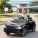 Electric Car for Kids,Licensed Dodge Charger SRT Hellcat Ride on Car,3.1mph Max Speed,12V 7A Kids Electric Vehicle with Remote Control,Music,LED Light,Bluetooth (Black)