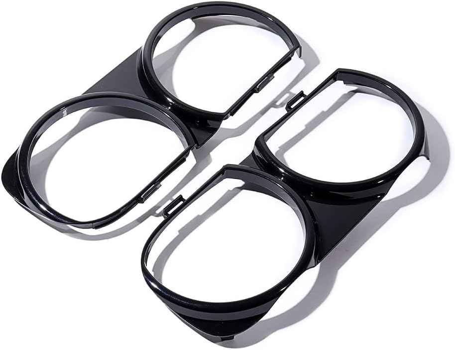 Driver Passenger Side Headlight Trim Ring Bezel Covers Frame Compatible with Dodge Challenger 2015-2021 GT R/T T/A 392 Plus Shaker Scat Pack SRT Hellcat Redeye Demon Super Stock SXT