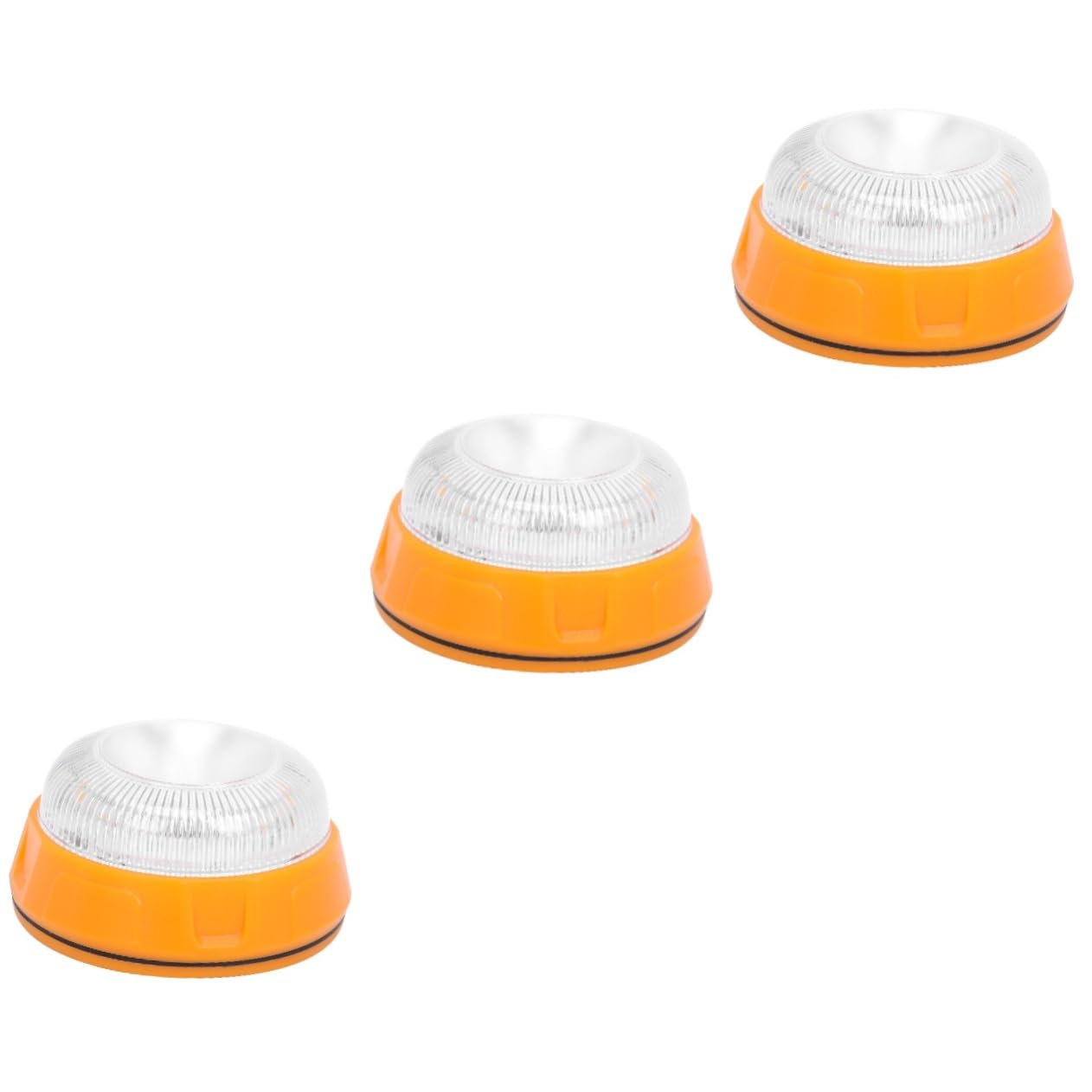 PACKOVE 3piezas Luz De Emergencia Amarilla Estroboscópica Para Vehículos Luz De Advertencia Intermitente y Resistente Golpes Fácil Instalación Para Seguridad Carreteras