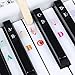 Piano Keyboard Stickers for 88/61/54/49/37 Key.Colorful Bigger Letter,Thinner Material,Transparent Removable,with Cleaning Cloth