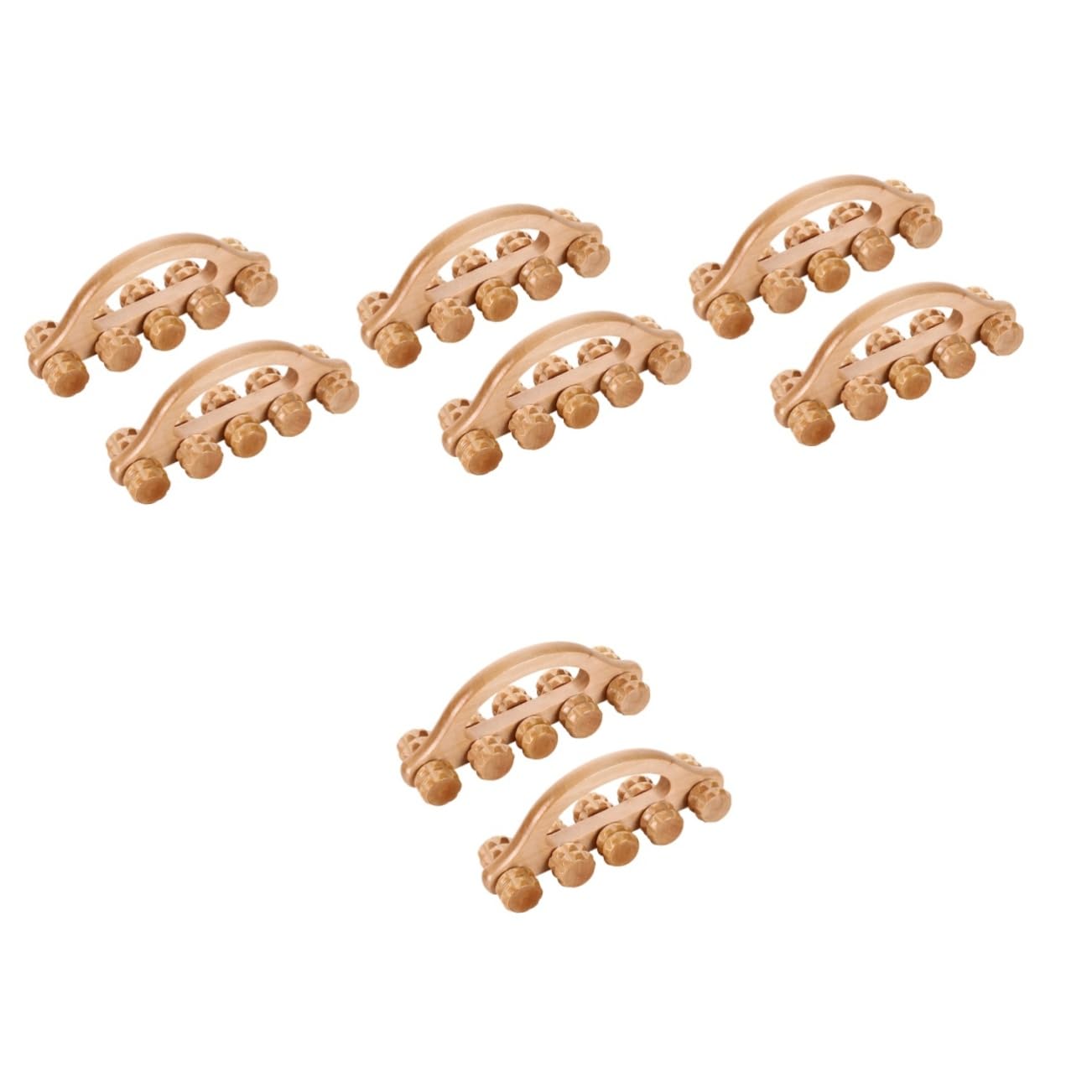 FRCOLOR 4 Sätze Wadenrolle Für Muskeln Massagemaschine Gemeinsam Massagestab Massagerolle Gegen Rückenschmerzen Arm Stachelig Handhaben Bahre Wirbelsäule Rollen Gerät Holz 2 Stück * 4