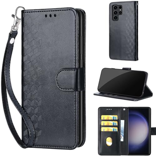 Housse Samsung Galaxy S24 Ultra chic à rabat pour sorties et shopping urbain