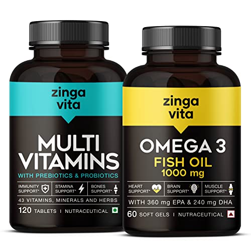 Zingavita Omega 3 And Multivitamin Combo Maximum Strength Omega 3