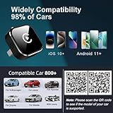 2 in1 Wireless CarPlay Adapter UK for Carplay/Android Auto USB C/A Wireless Carplay Dongle adaptor Plug-and-Play for Android 11 and Higher Version for iPhone iOS 9 or Above - Image 5