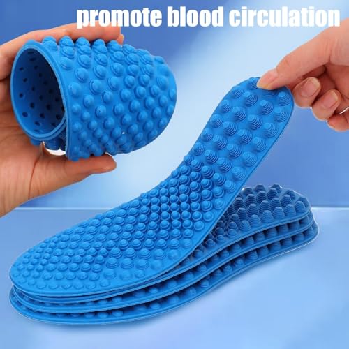 1 par plantillas azul amortiguación masaje para zapatos miniatura 6
