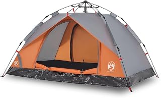 Kuppel-Campingzelt Personen Grün aus 190T Polyester mit PU-Beschichtung, wasserdicht, leicht, mit Quick-Release-System, E-Anschluss, ideal für Trekking, Outdoor