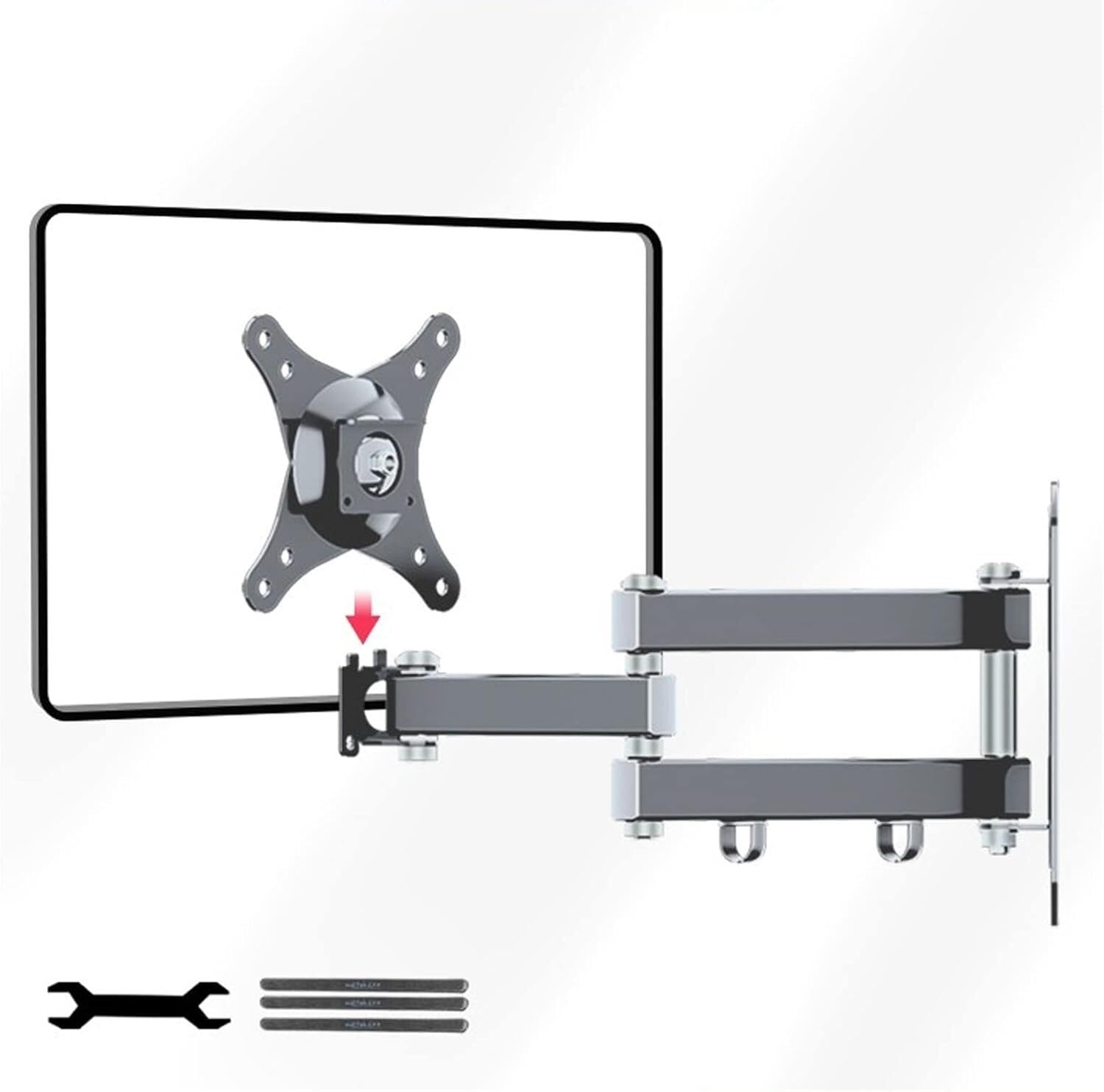 asdchZen Monitor Arms Tv Stand Full Dynamic Tv Monitor Wall Mounted Stand With Cable Management,Suitable For Most 10-32 Inch Tvs