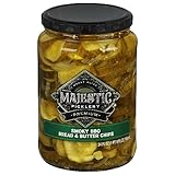 Mt Olive, Majestic Picklery Premium Smoky Barbeque Bread & Butter Chips Pickles, 24 Ounce