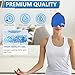 Migraine Relief Cap, All Around Gel Covered Reusable Headache Relief Cap, Black Migraine Cap for Headache Relief, Puffy Eyes (Dark Blue)