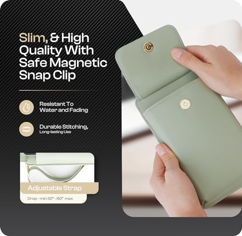Image of Claasico Crossbody Phone Purse for Women - RFID Phone Case Wallet w /Magnetic Closure & Separate Zipper Pocket Crossbody Bag