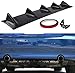 Frfjy 23 6 Universal Coche Trasero Cuerpo Parachoques Difusor Alerón 5 Ala Borde Parachoques Trasero Shark Difusor Alerón - Negro, as shown