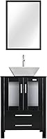 Vista 18 de eclife Tocador de Baño Moderno de 24" Combo Lavabo Gabinete Independiente con Puerta de Cierre Suave, Sin Lavabo de Recipiente, Grifo, Desagüe