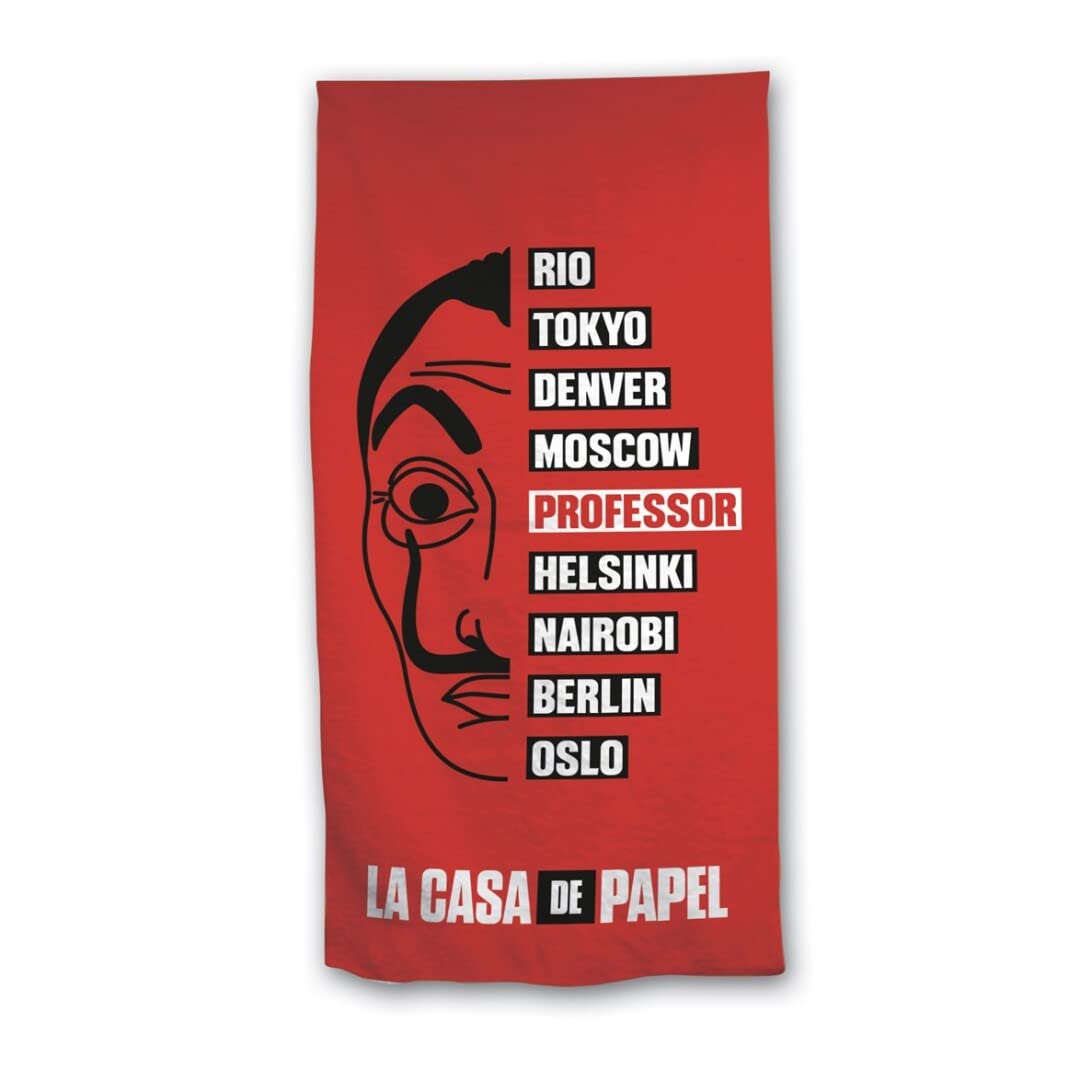 Exen AYMAX Casa de Pepel Beach Towel 140 x 70 cm Red