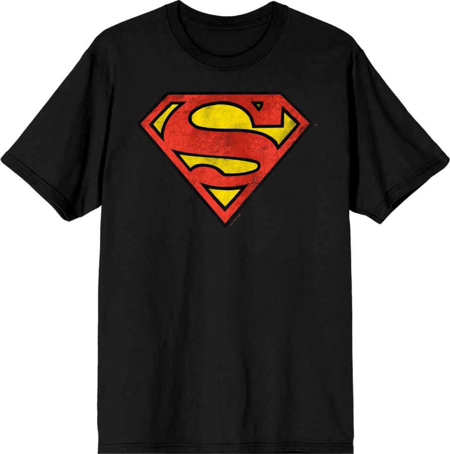 Amazon.com: Bioworld Superman Logo Men's Black Tee - Classic DC