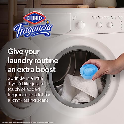 Image of Clorox Fraganzia Laundry Scent Booster Crystals, In-Wash Fragrance Beads for Fresh-Smelling Clothes & Linens, Safe for All Fabrics & Colors, Easy-Pour Bottle, Linen Scent, 70 Oz