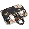 DACHEE Black Peony Patten Waterproof Shoulder Messenger Bag Case Sleeve for 14 Inch 15 Inch Laptop Briefcase 15.6 Inch - Image 4