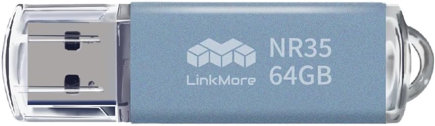 LinkMore 64GB (5 Pack) NR35 USB Flash Drive – USB 3.2 Memory Stick with Cap and Keychain Loop, Up to 70MB/s Read, 10MB/s Write – Plug & Play USB Drive for PC, Mac, TV, Car