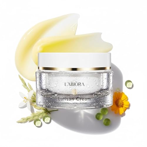 Lutisan Crema hidratante facial Luteína, niacinamida y extractos naturales, crema diaria para el rostro con cuidado calmante y refrescante con