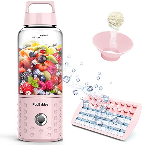 PopBabies Portable Blender, Mini Smoothie Maker with with USB Rechargeable, Larger Stronger