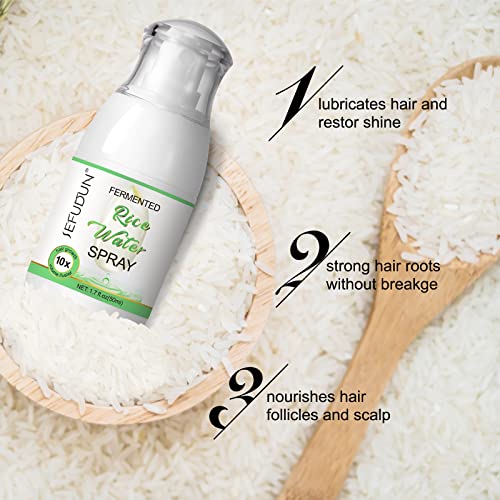 Rtbyue Rice Water Hair Growth Treatment|Fermented Rice Water Spray|Hair Growth Serum With Biotin And Castor Oil Scalp Spray For Thinning Hair And Hair Loss 1.7 Fl.oz/50G #TOP3