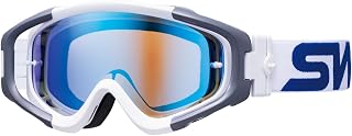 [スワンズ] 日本製 オートバイゴーグル MX-TALON-M W/GRY ホワイト×グレイ ミラーレンズモデル バイク ダート モトクロス