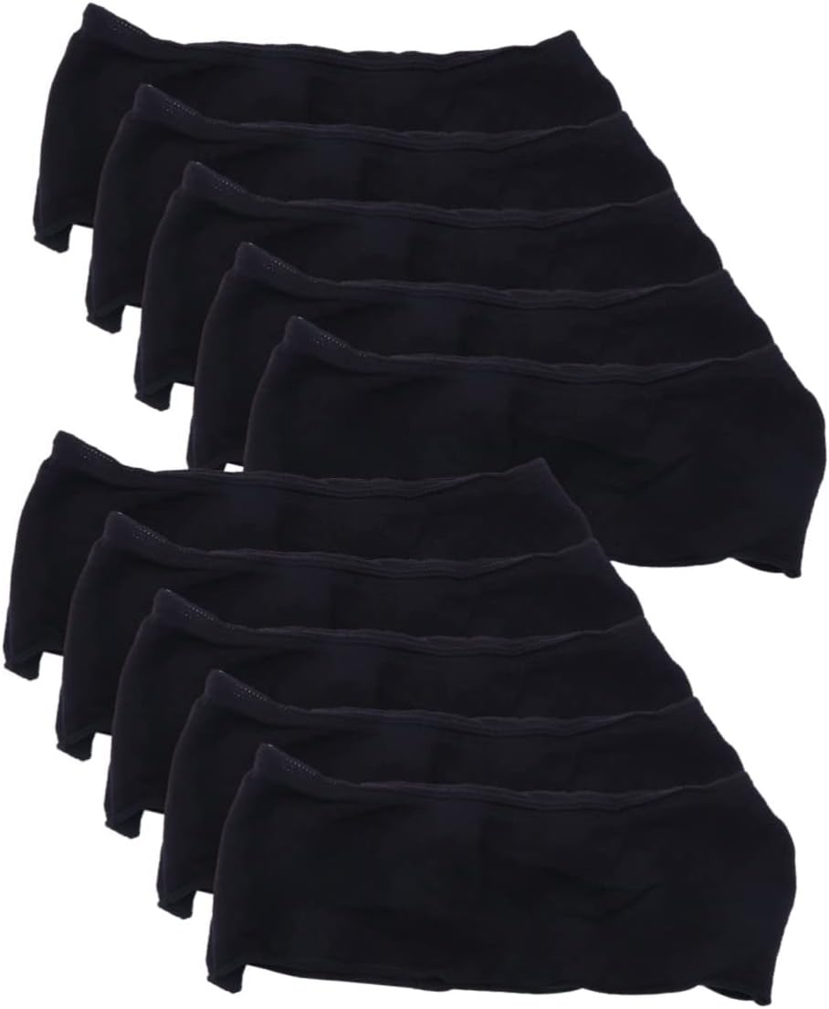 VALICLUD 10pcs Pure Cotton Maternity Underwear Disposable Briefs Women Mesh Underpants for Travel Black