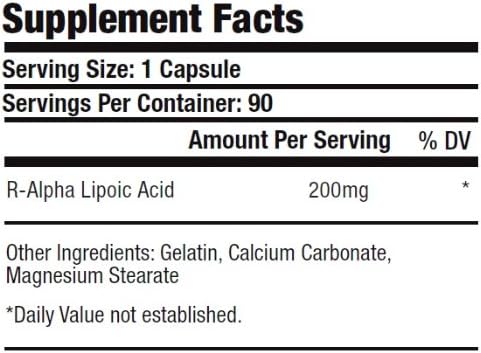 Miniatura 6 de 3 Botellas R-ALA R-Alfa Ácido Lipoico 200mg 270 Cápsulas Totales