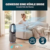 Princess Ventilator ohne Blätter – 60 W – Stimmungslicht – Niedriger Verbrauch – 75°-Oszillation – 3 Geschwindigkeiten – 351582 – Ansicht 5